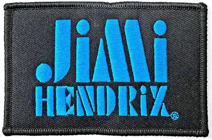 Jimi Hendrix - Stencil Logo Patch - Zwart