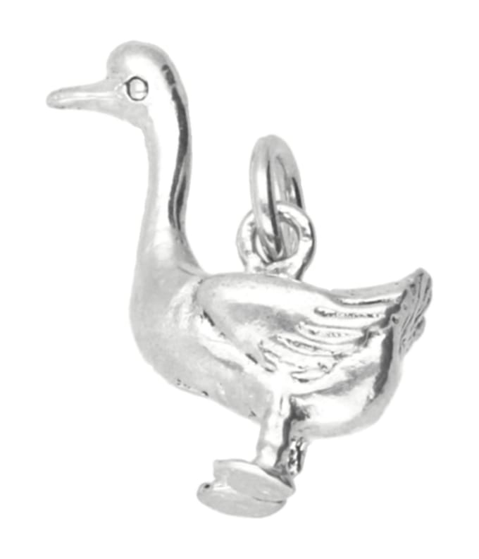 Zilveren Gans 3D kettinghanger
