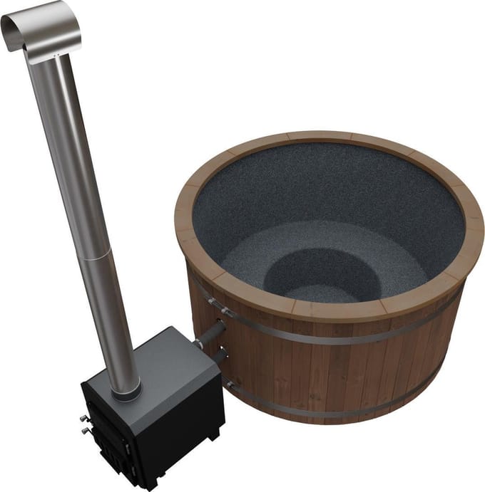 Welltub Hottub - Exclusive - 45 kW - Houten rand