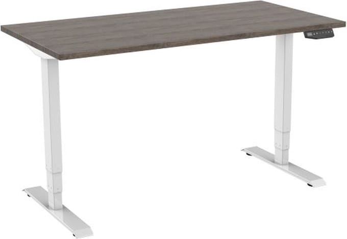 GAME HERO Marvel Bureau Elektrisch Verstelbaar 2 Motorig - Wit Frame - Logan Eiken Blad - 160 x 80 cm