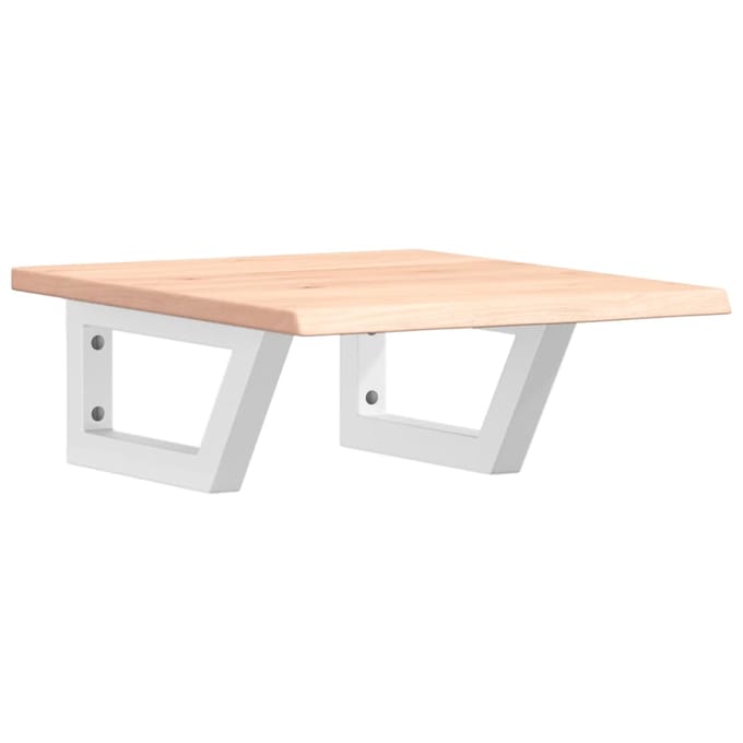 vidaXL - Badkamer - wandschap - staal - en - massief - eikenhout