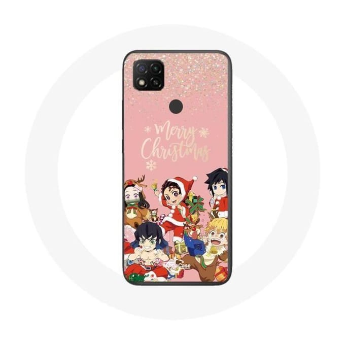 Coque pour Xiaomi Redmi 9C Demon slayer merry christmas affiche Anime Manga