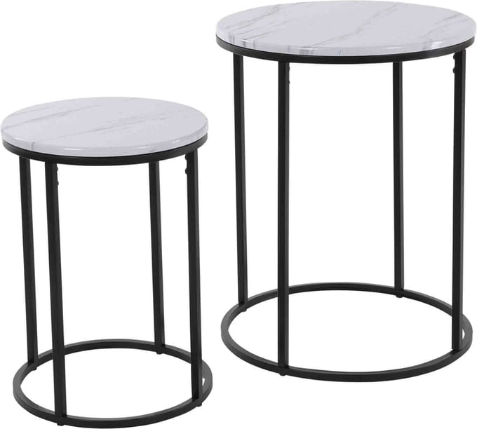 H&S - Collection - Bijzettafelset - 2 - st - wit