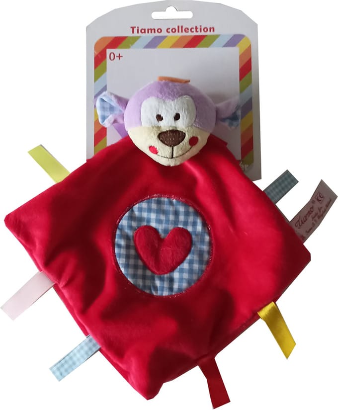 Tiamo knuffeldoekje - Jungle fever - 24 cm - Aap