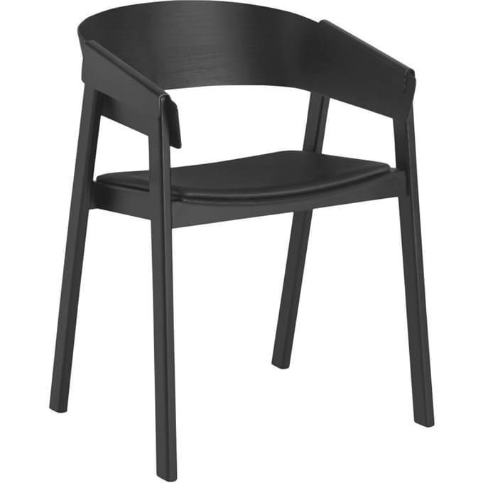 Muuto - Cover stoel met leerbekleding - Leer zwart - bruin