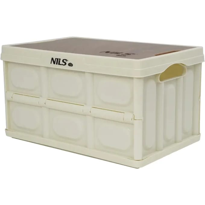 NILS CAMP NCB4007 - Kampeerdoos - Wit - 2-in-1 Tafel - Opvouwbaar