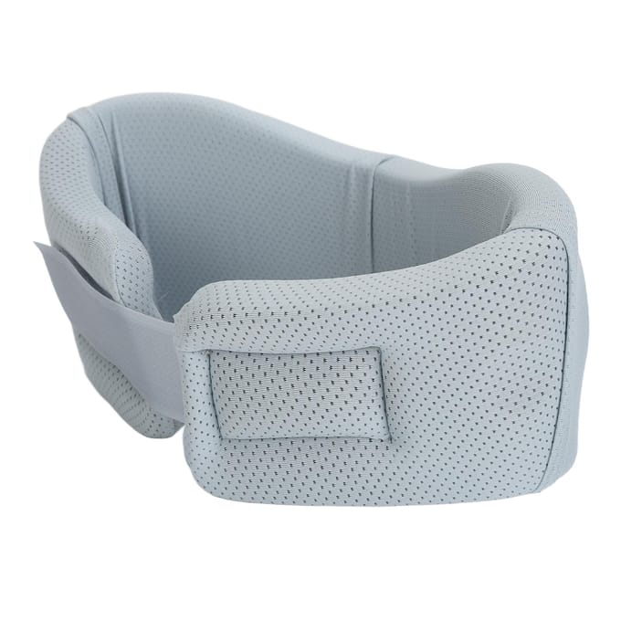 Attelle Cervicale Souple en Mousse avec Trous d'Aération Empêche la Tête Penchée Support Cervical Ferme Ergonomique Courbé pour gray
