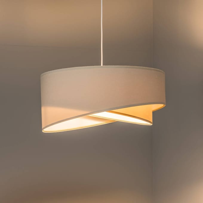 Maco Design Hanglamp Vivien, tweekleurig, beige/wit