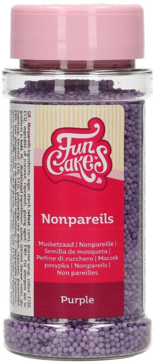 FunCakes Musketzaad Paars - 80g - Suikerdecoratie - Eetbare Taartdecoratie