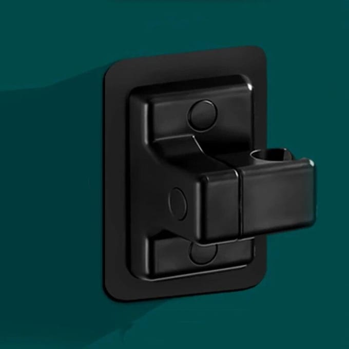 Support de douche à main pour salle de bain, sans perforation, support mural réglable en ABS sans perçage black