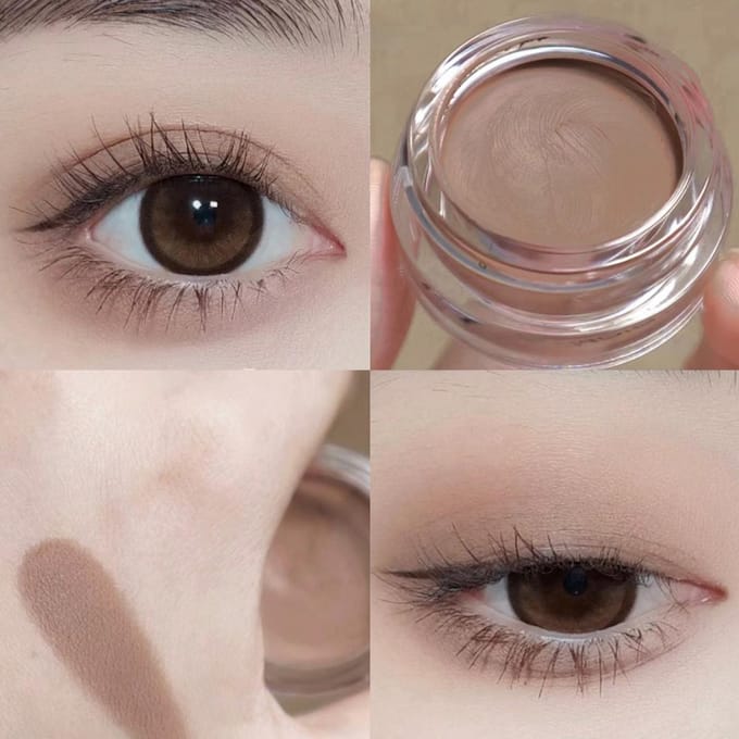 Monochrome oogschaduwcrème Oogconcealer Basisoogmake-up Matte oogschaduw Primer Langdurige waterdichte cosmetica gray