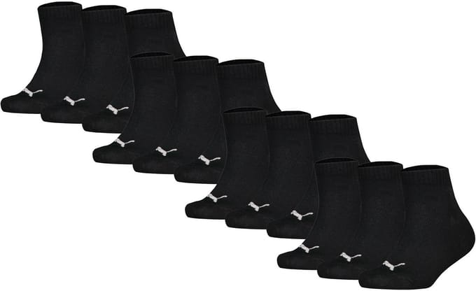 Puma Sokken Plain Quarter 12P Verpakking van 12