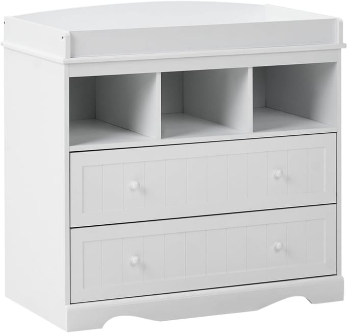 VIRDEN - Verzorgingstafel - Wit - MDF