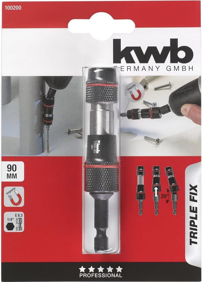 KWB Snelwissel Bithouder Triple Fix - 1/4" / 90mm