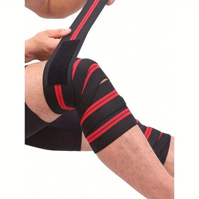 1 stuks Verstelbare Compressie Knieband Ondersteuning voor Mannen Vrouwen voor Squat Gewichtheffen Red veelkleurig