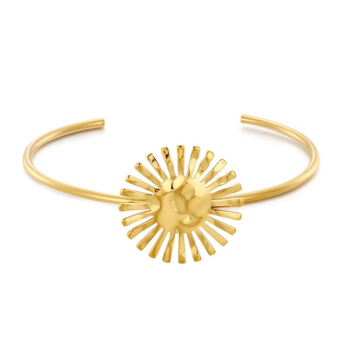 Twice As Nice Armband in edelstaal, zonvorm Goudkleurig 19cm