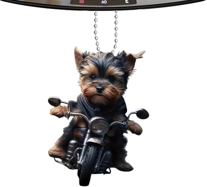 Hond Auto Hanger - Spiegel Decoratie - Auto Interieur - Uniek Hond Design - 8 cm - Multi