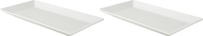 Palmer - Schaal - White Delight - 28,5 x 15 cm - Wit - Porselein - Bordenset - 2 stuks