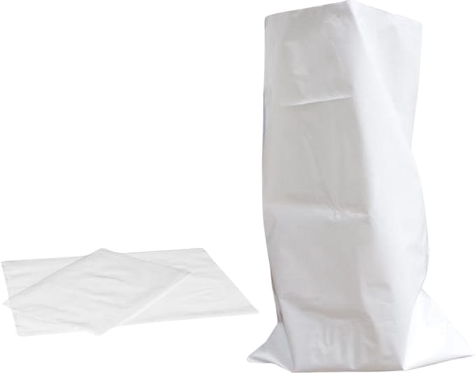 Puinzakken - LDPE - Vuilniszakken - Wit - 55x90 cm - 10 stuks