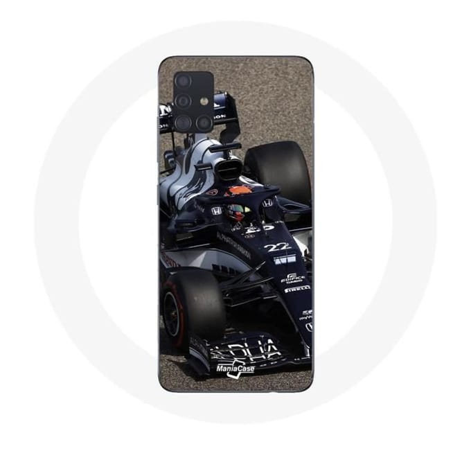 Hoesje - Formule 1 - Galaxy A51 - Yuki Tsunoda - Flexibel - Sportief blauw
