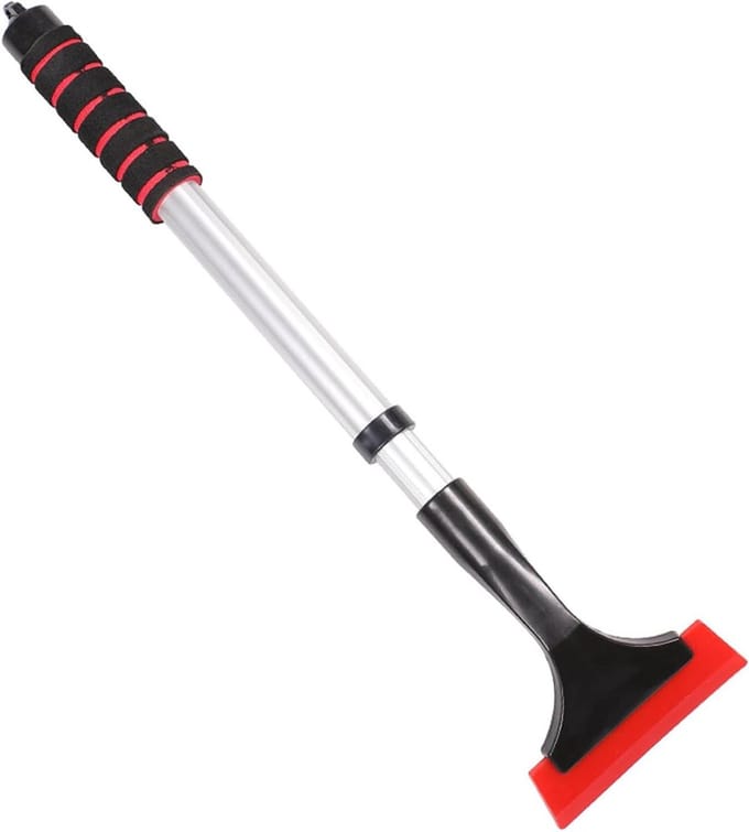 Inklapbare schep - Multifunctionele schep - Auto sneeuw ruimen - Verstelbare lengte - 40 cm - Rood