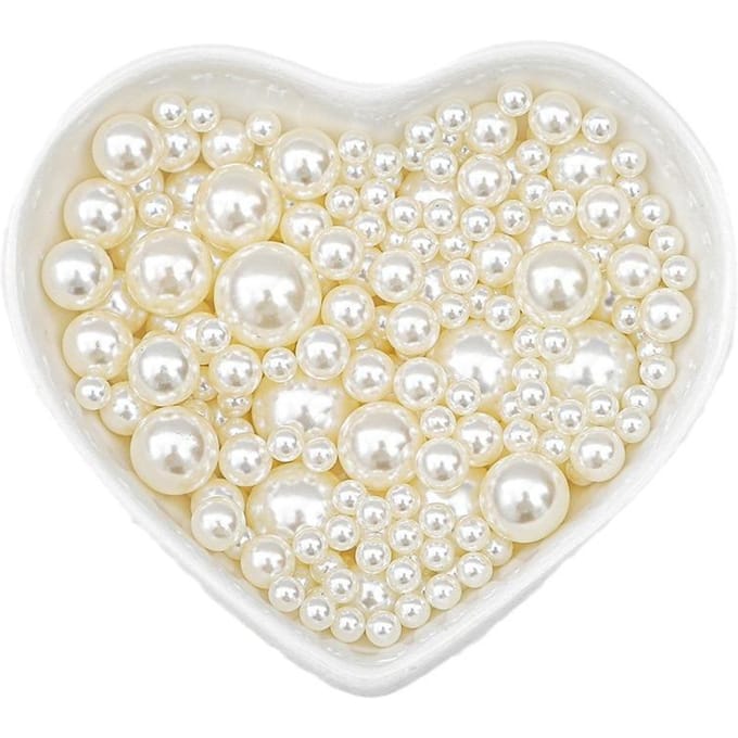 Perle Imitation Perforée, Perle Libre, Blanc Cassé, Accessoires Goutte en Cristal, Matériaux Décoratifs DIY Faits Main 8mm&130pcs
