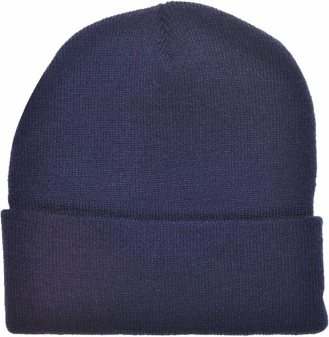 Benson Warme beanie muts - gebreid acryl - blauw - one size