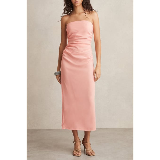 Reiss Ruched Dress Pink Größe: 8 | Midikleider Outlet | Damen | Rosa