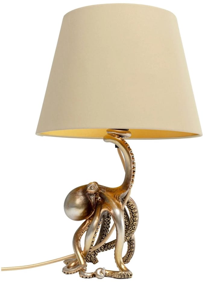 KARE tafellamp Octopus, goud, polyester, hoogte 43 cm, E27