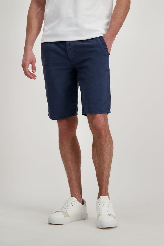 Cars Jeans Horan Short Linen Navy Größe: M | Kurze Sporthosen Outlet | Herren | Weiß
