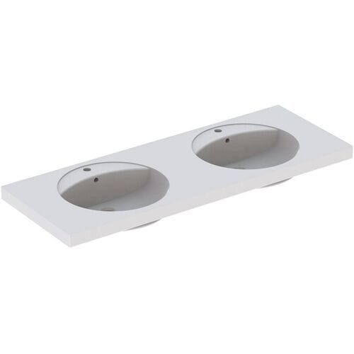 Geberit Preciosa double washbasin 130 x 50 cm with tap hole and overflow 133200000