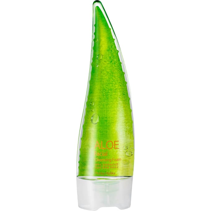 Holika Holika Aloe Facial Cleansing Foam 150ml +RANDOM GIFT green