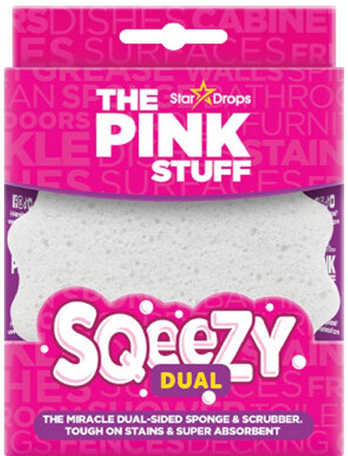 The Pink Stuff Sqeezy - Dubbelzijdige Scrub Spons Wit