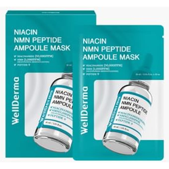 WellDerma - G Plus Niacin Nmn Peptide Ampoule Mask Set 28ml x 10 Sheets