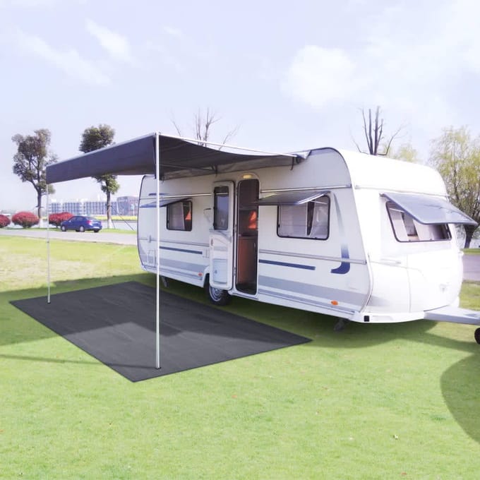vidaXL - Tenttapijt - 250x450 - cm - antracietkleurig