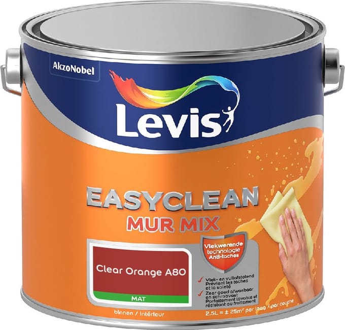 Levis - Easyclean Mur Mat Mix - Clear Orange A80 - Mengverf - 2,5 L