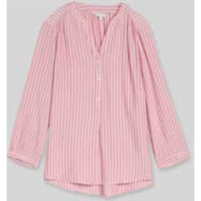 regular fit blouse met lange mouwen van viscose