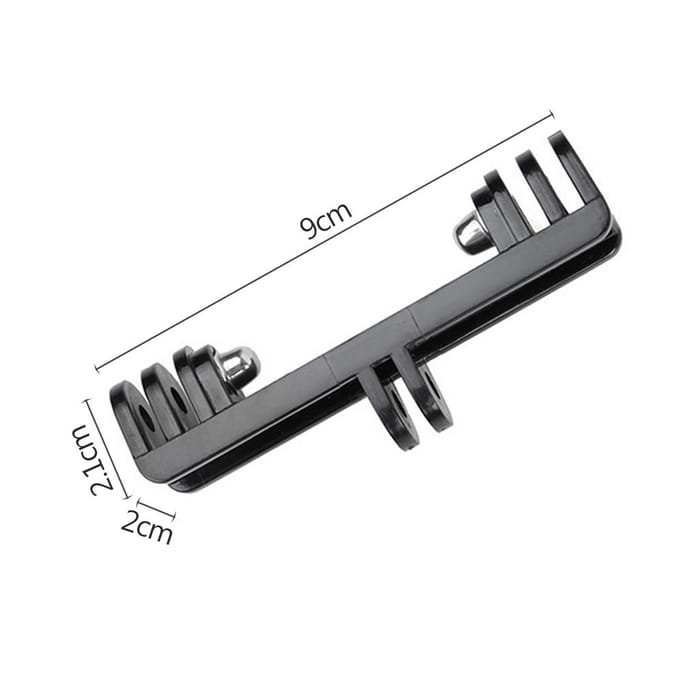 Dubbele flitsbeugeladapter Dubbele montageadapter Vervanging voor GoPro HERO4 HERO3+ zwart