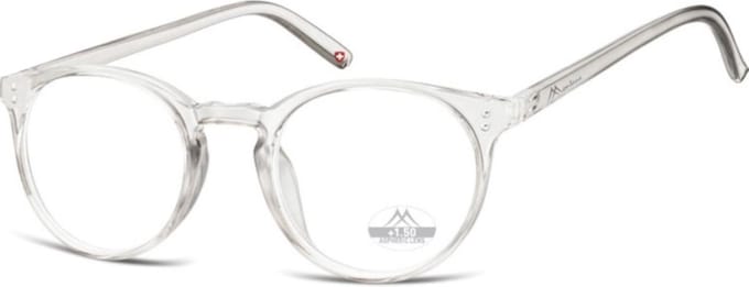 Montana Eyewear HMR55 Leesbril rond - +1.50 - Transparant grijs