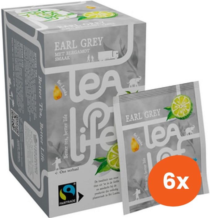 Tea of Life - Earl Grey - 100 x 1.5 gram - Omdoos 6x