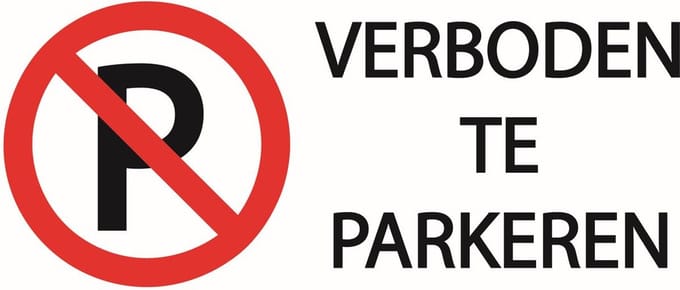 Verboden te parkeren 40x30cm