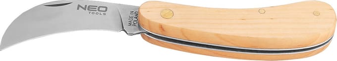 NEO 63-016 Monteursmes 180mm Houten handvat RVS