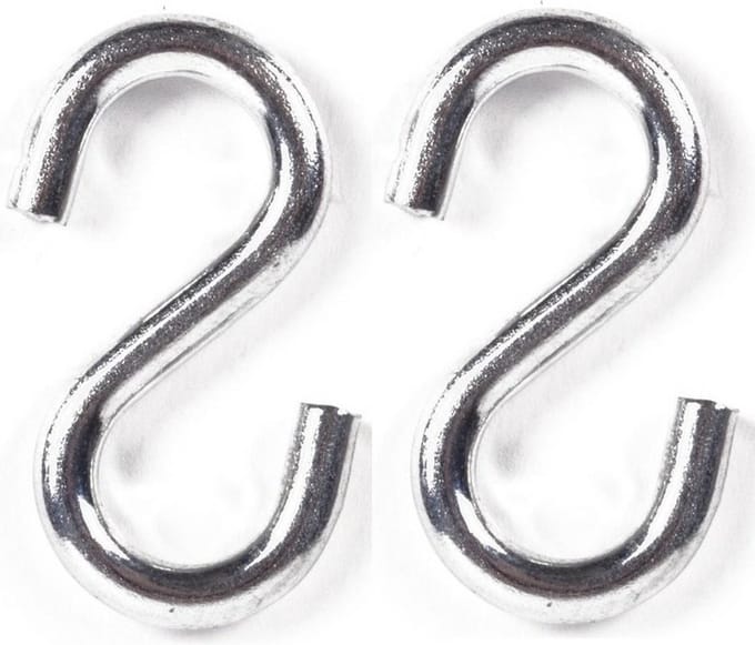 Benson S-haak / ophanghaak - 2x - van metaal - 7.9 mm