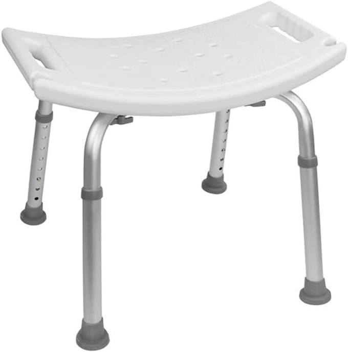Douchekruk - Badkamer kruk - Veilig douchen - In hoogte verstelbaar - 60.5 cm - Wit