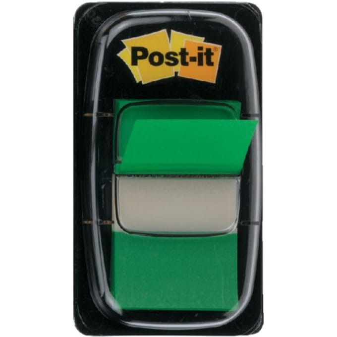 Indextabs post-it 680 25.4x43.2mm groen 50 tabs