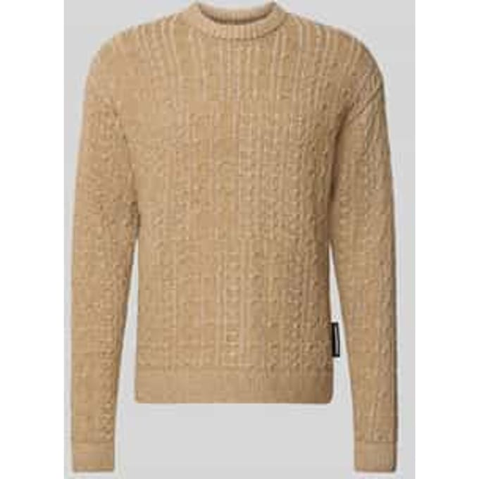 Regular fit gebreide pullover van een mix van biologisch katoen en wol, model 'DAAKO'