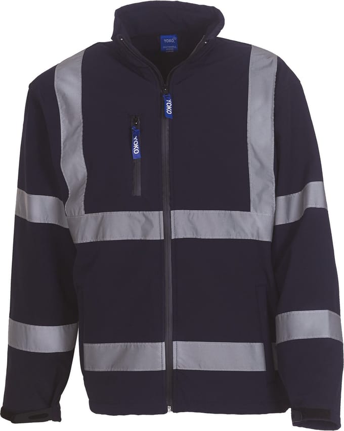Yoko Signalisatie jack van softshell YHVK09 - Navy - L