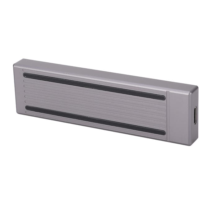 M.2 Nvme PCIE SSD Behuizing Case Adapter Aluminiumlegering USB3.1 GEN2 10Gbps RGB Licht SSD Extern gray