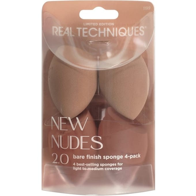 Real Techniques Sponge Sets New Nudes 2.0 Bare Finish 4-Pack Make-upsponzen Dames