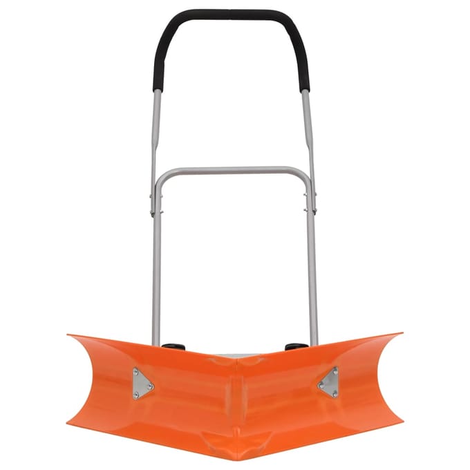vidaXL - Sneeuwschep - dubbelhoekig - met - uitschuifbaar - handvat - staal - oranje